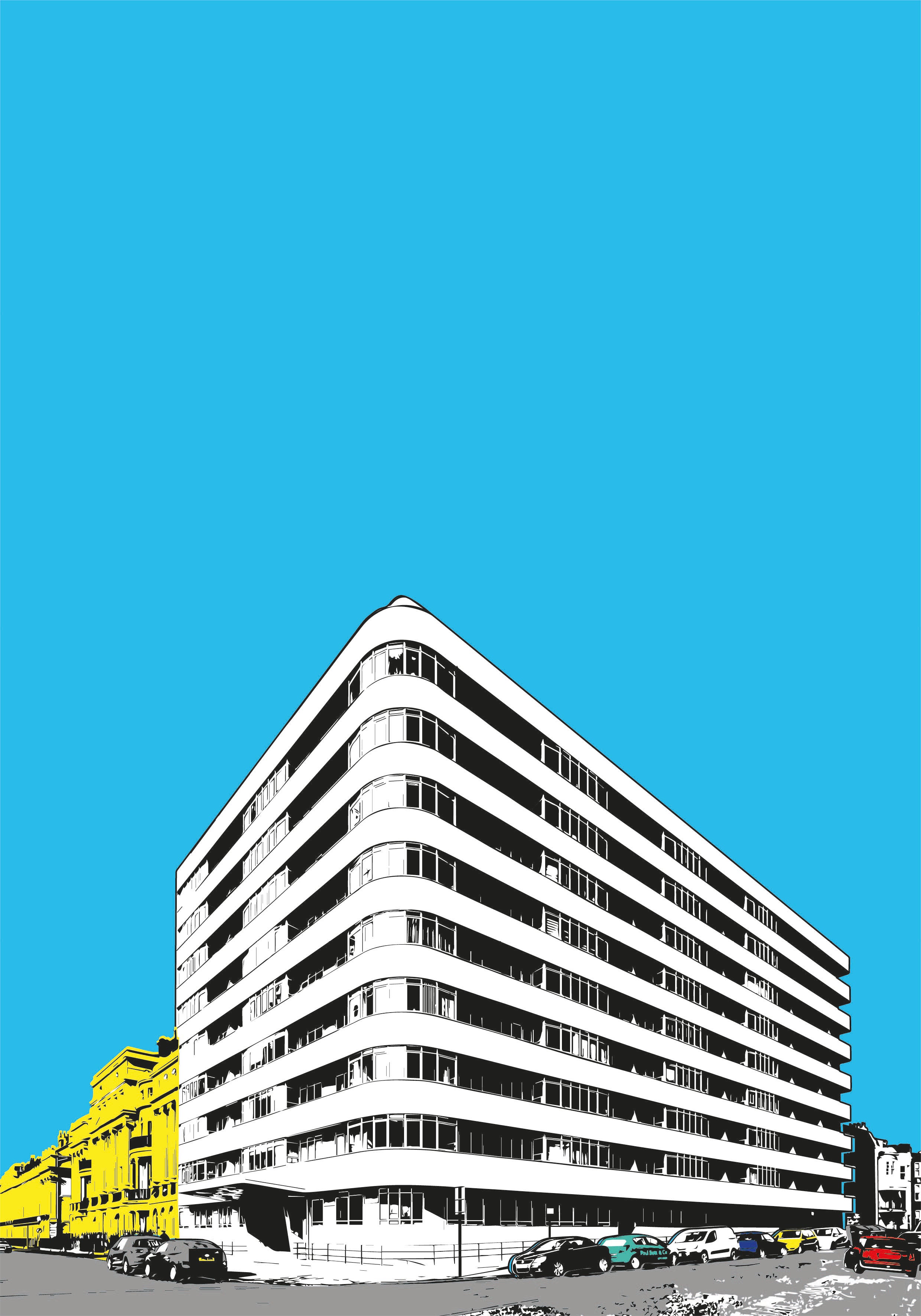 Embassy Court Brighton - A4 Art Print