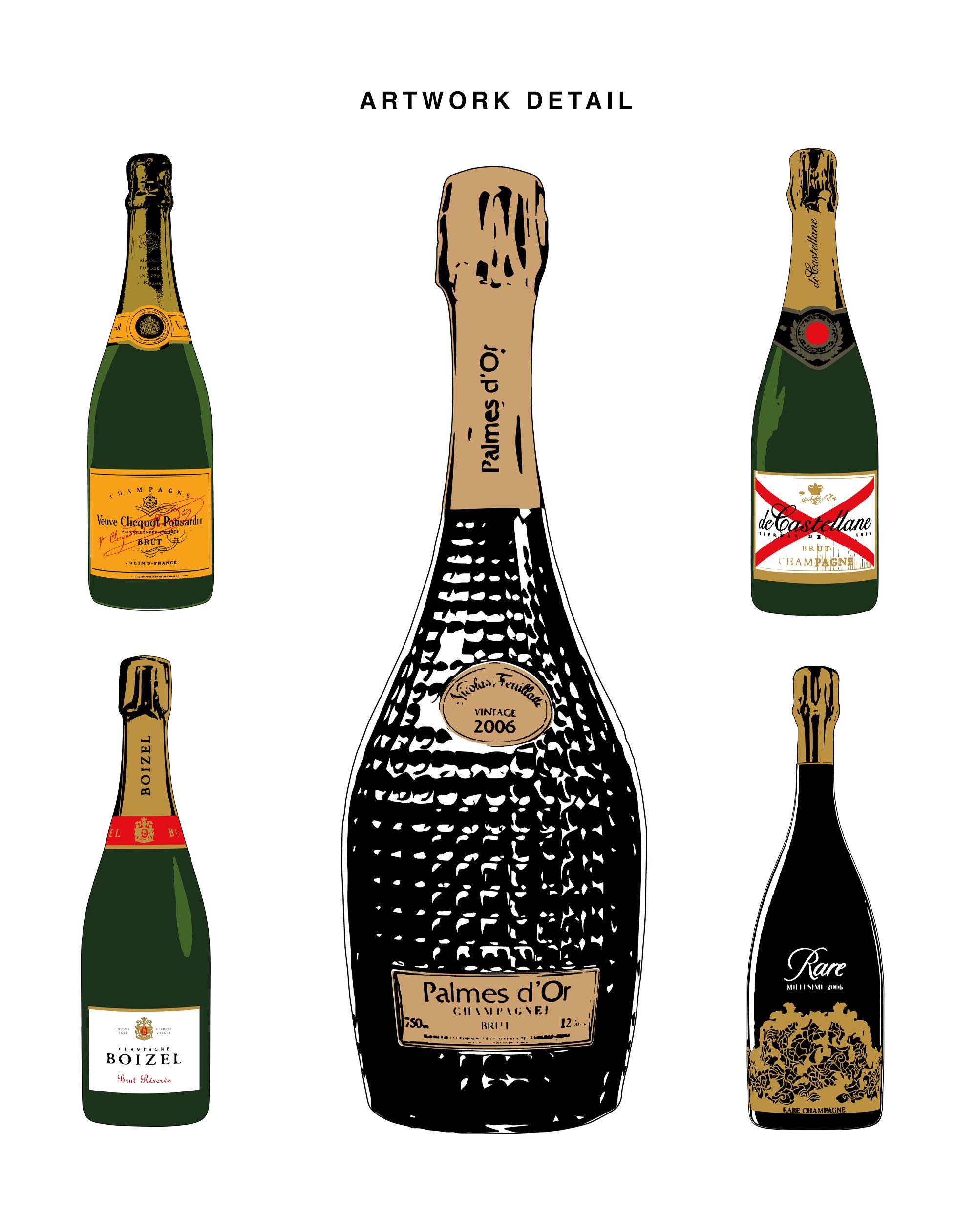 Outside The (Champagne) Bottle - Print