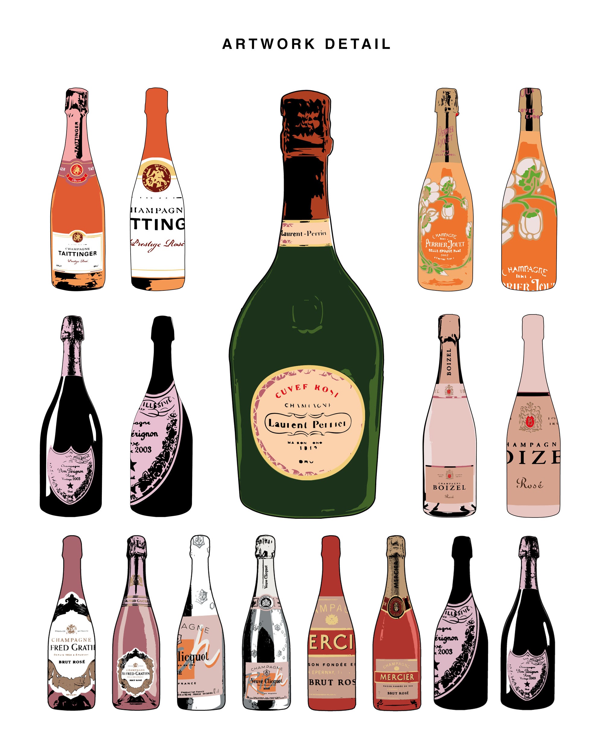 Outside The (Pink) Champagne Bottle - Print