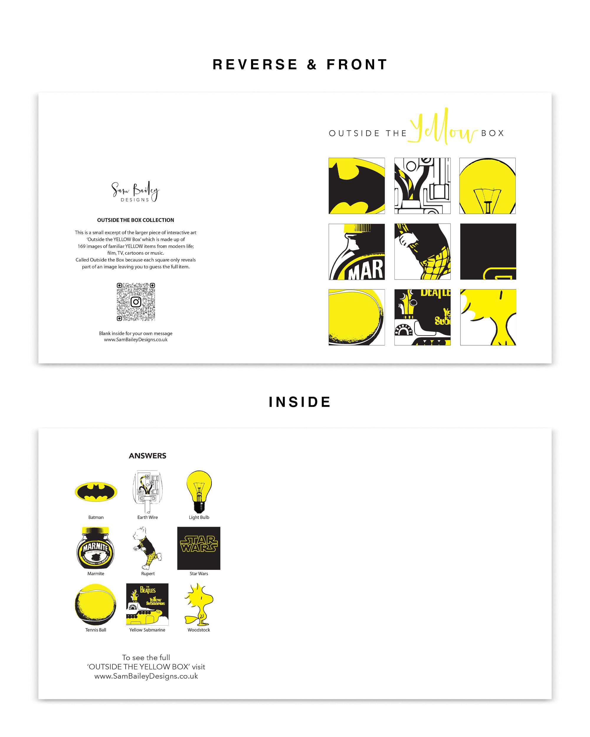 Outside the (Yellow) Box Greetings Card