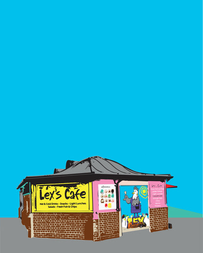 Lex's Cafe Brighton - A4 Art Print