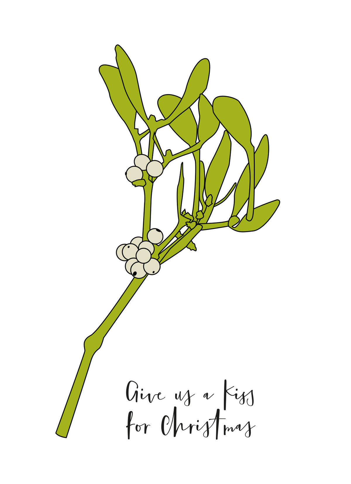 Mistletoe Christmas Greetings Card