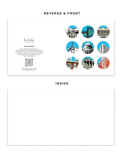 A Round Brighton Buildings Greetings Card
