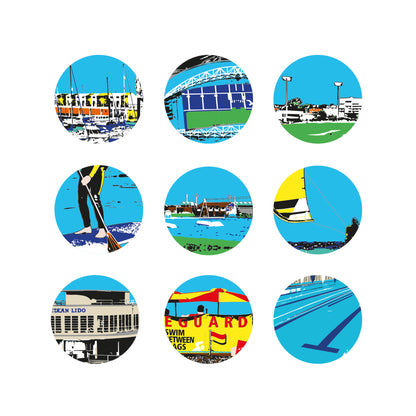 A Round Brighton Sports Greetings Card
