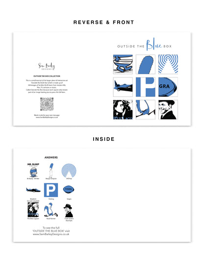 Outside the (Blue) Box Greetings Card
