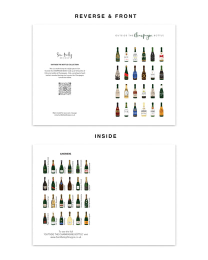Outside The (Champagne) Bottle Greetings Card
