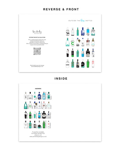 Outside The (Gin) Bottle Greetings Card