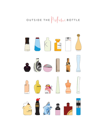 Outside The (Perfume) Bottle Greetings Card