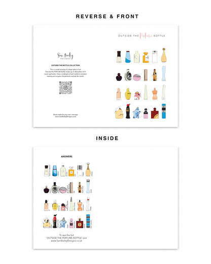 Outside The (Perfume) Bottle Greetings Card