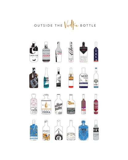 Outside The (Vodka) Bottle Greetings Card