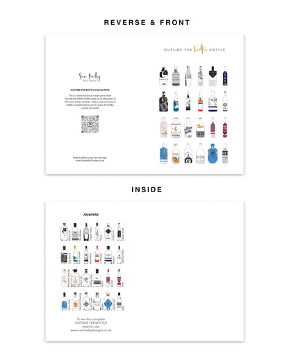Outside The (Vodka) Bottle Greetings Card
